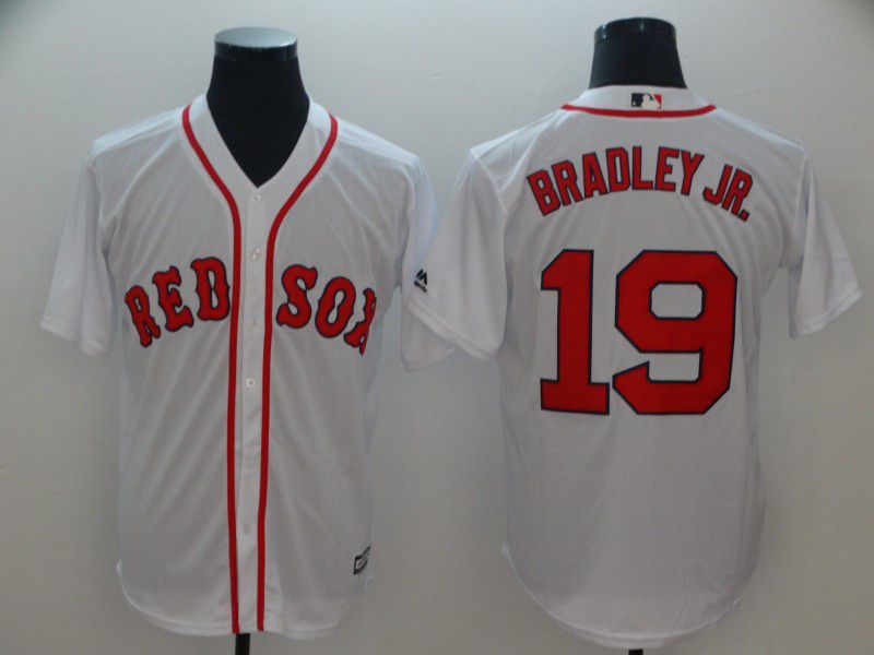 Men Boston Red Sox #19 Bradley jr White Game MLB Jerseys